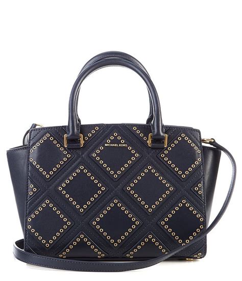 michael michael kors selma medium diamond grommet leather satchel|Michael Kors Women's Medium Selma Diamond Grommet .